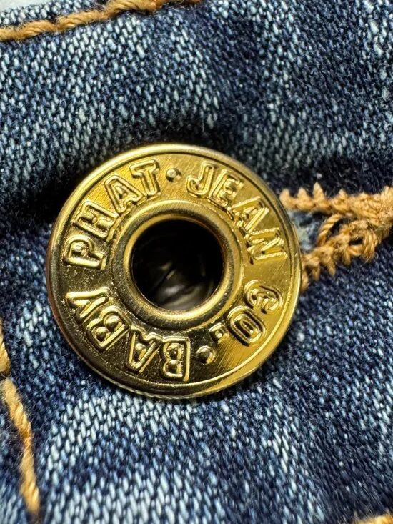 Baby Phat Y2K Jeans Size 1 Dark Wash Low Rise Cat Logo NWT - Picture 16 of 16